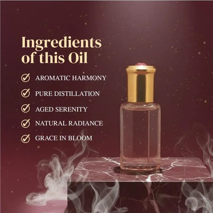 Bulgarian Rose Natural Perfume Oil | Pure Floral Essence | Long-Lasting Botanical Fragrance | Attar-Inspired Alcohol-Free Perfume