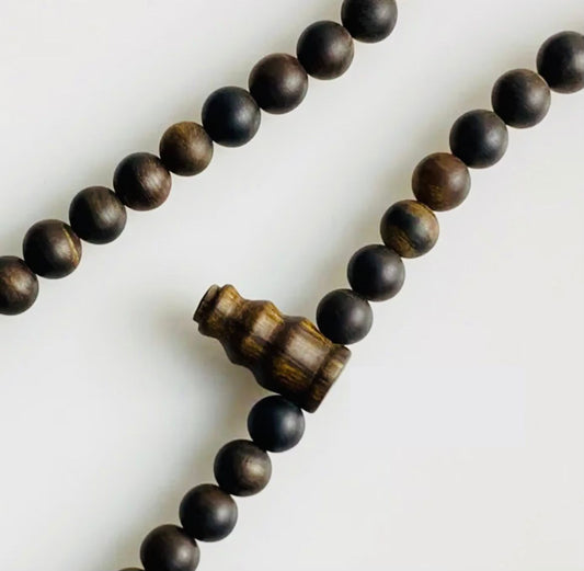 Malinau Sinking Agarwood Tasbih – 99 Beads 6mm Indonesian Oud Prayer Beads