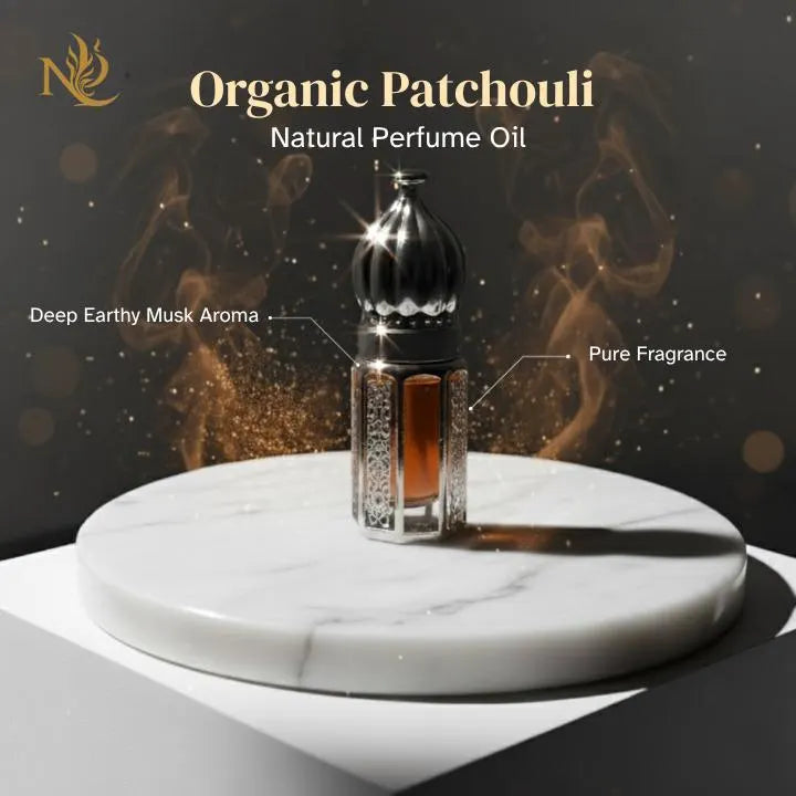 Organic Indonesian Patchouli Attar | Natural Perfume Oil | Deep Earthy Musk Aroma | Unisex Pure Fragrance by Noble Aroma