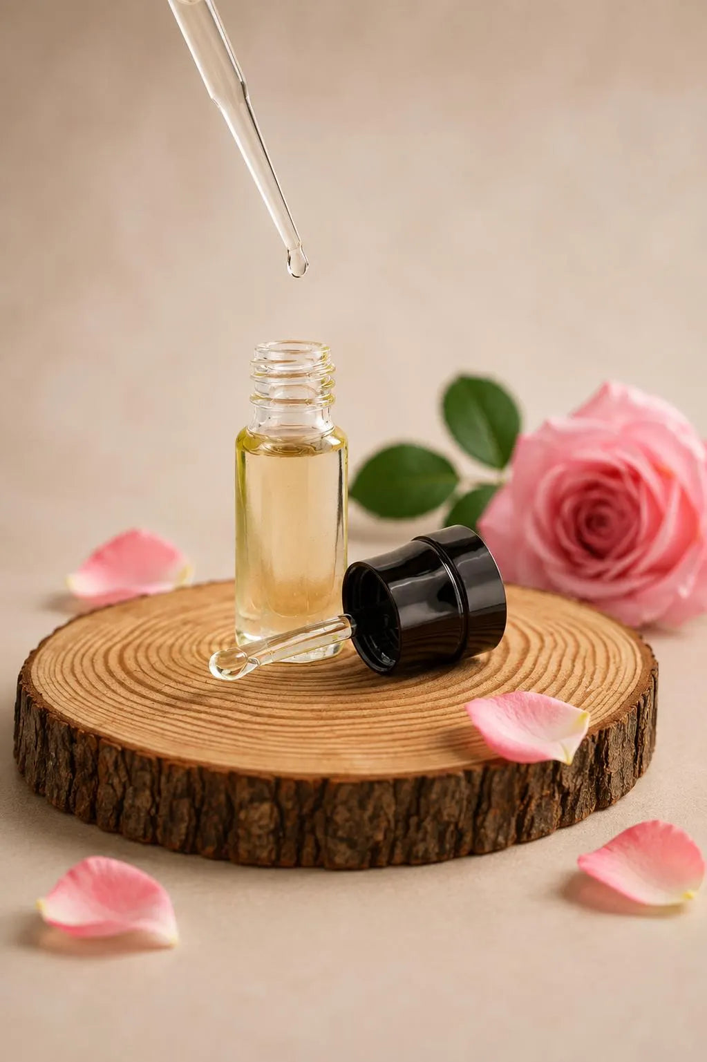 Pure Pingyin Rose Essential Oil – 100% Undiluted Steam-Distilled Rose Oil sourced from Shandong, China