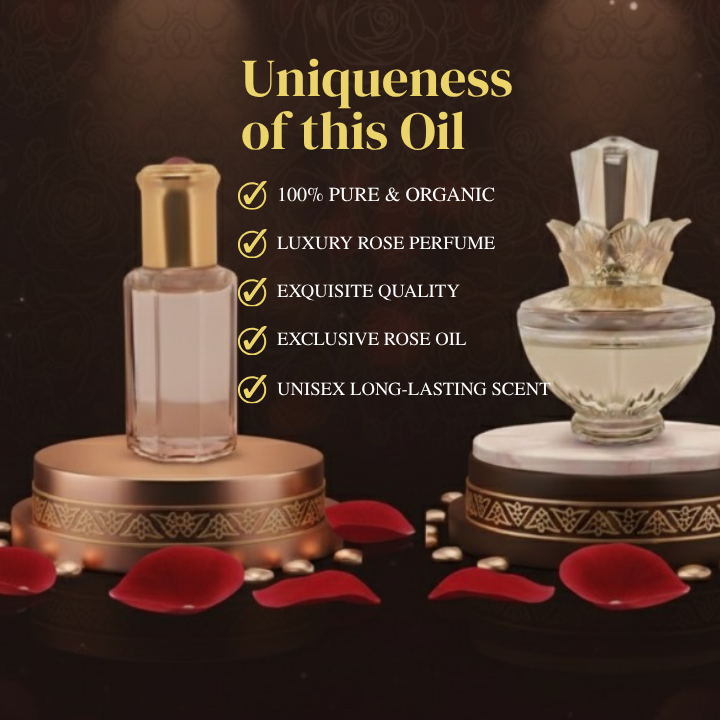 Superior Rose Oil  Kannauj Luxury Perfume | Rich Natural Rose Essence
