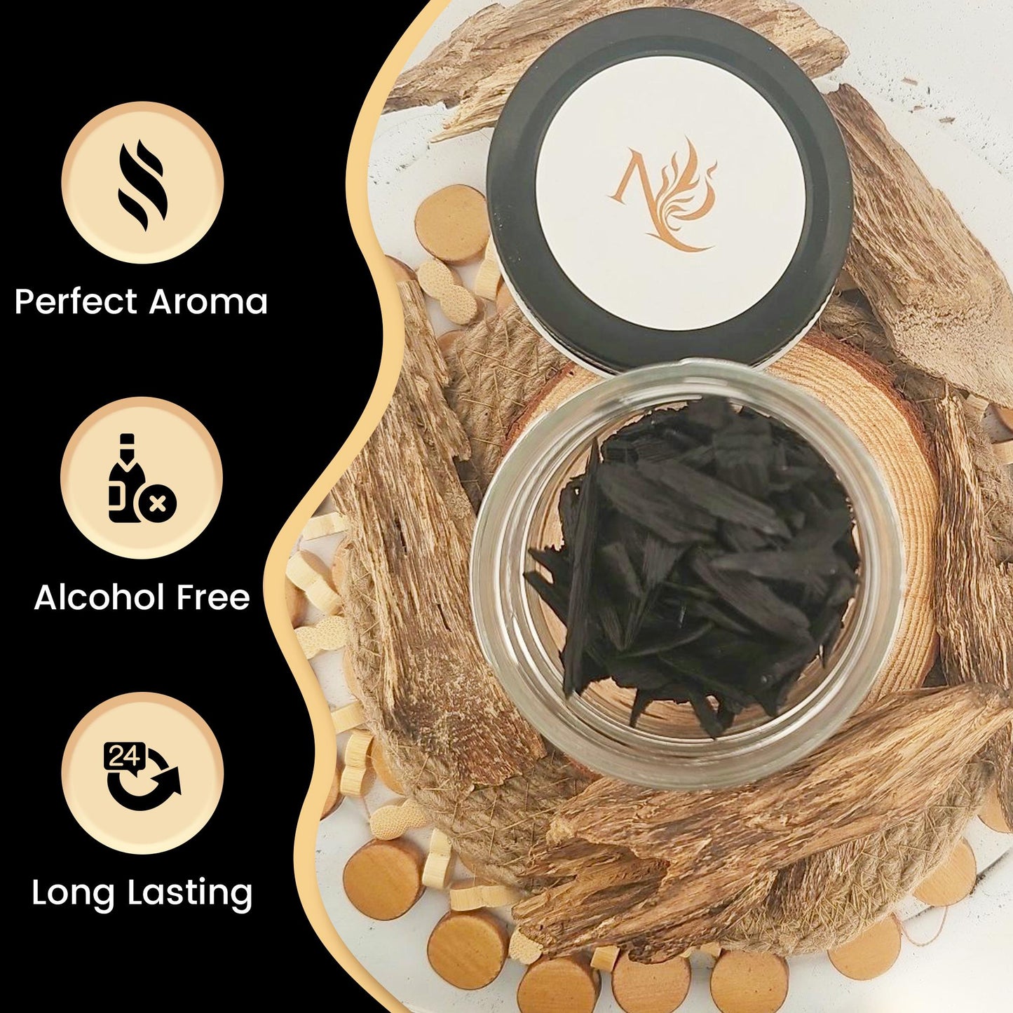Resalah Essence Bakhoor – Premium Oud Chips with Bulgarian Rose