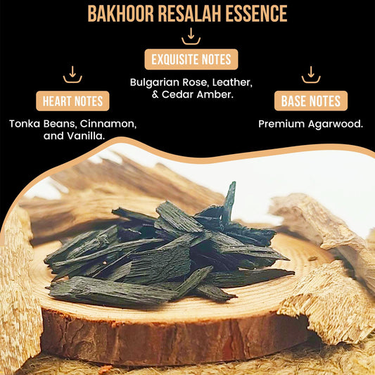 Resalah Essence Bakhoor – Premium Oud Chips with Bulgarian Rose
