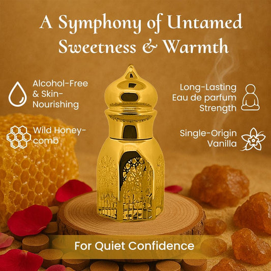 Amber Nectar Musk Pure Perfume Oil - Raw Honeycomb Smoked Vanilla Warmth