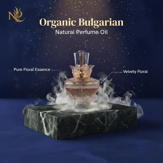 Bulgarian Rose Natural Perfume Oil | Pure Floral Essence | Long-Lasting Botanical Fragrance | Attar-Inspired Alcohol-Free Perfume