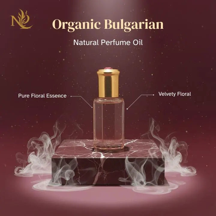 Bulgarian Rose Natural Perfume Oil | Pure Floral Essence | Long-Lasting Botanical Fragrance | Attar-Inspired Alcohol-Free Perfume