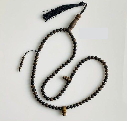 Malinau Sinking Agarwood Tasbih – 99 Beads 6mm Indonesian Oud Prayer Beads